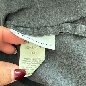 King Size Parachute 100% Linen Duvet Cover & Pillow cases navy blue good use